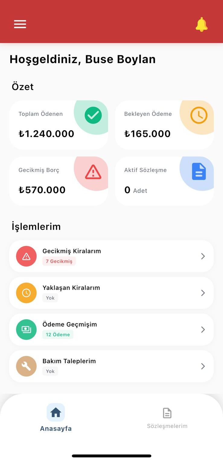 Kiracı Bilgileri - Mobil